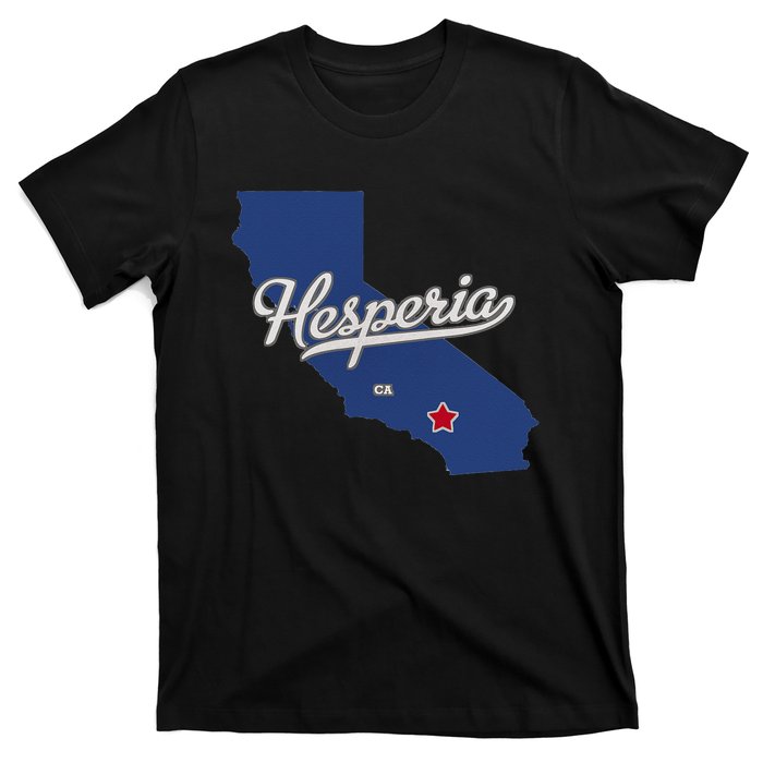 Hesperia California CA Map T-Shirt