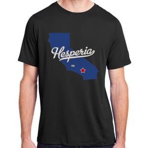 Hesperia California CA Map Adult ChromaSoft Performance T-Shirt