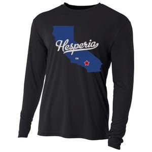 Hesperia California CA Map Cooling Performance Long Sleeve Crew