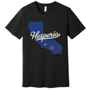 Hesperia California CA Map Premium T-Shirt