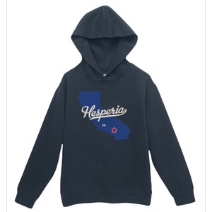 Hesperia California CA Map Urban Pullover Hoodie