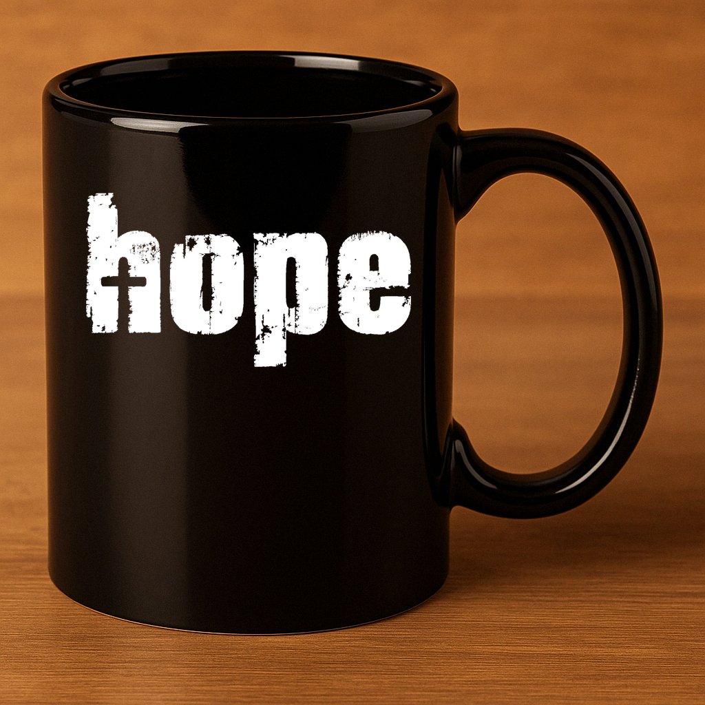 Hope Cross Christianity 11oz C Handle Ceramic Mug