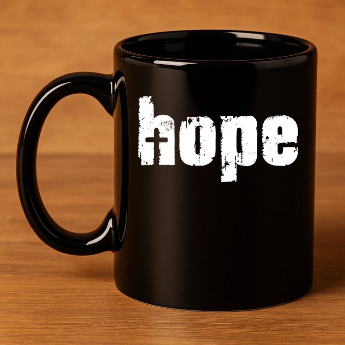 Hope Cross Christianity 11oz C Handle Ceramic Mug