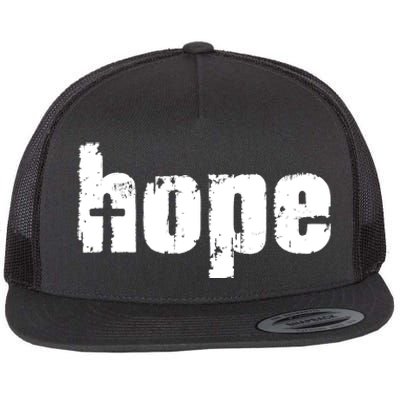 Hope Cross Christianity Flat Bill Trucker Hat