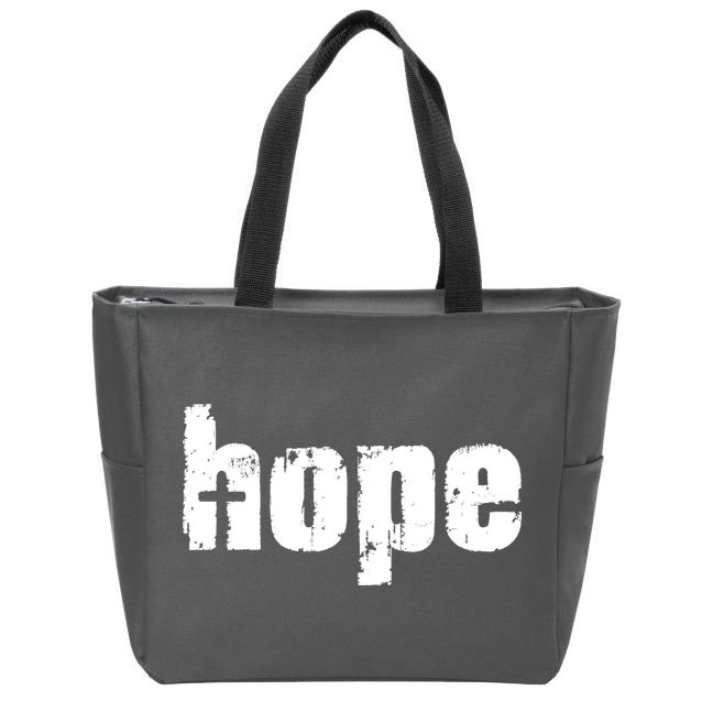 Hope Cross Christianity Zip Tote Bag