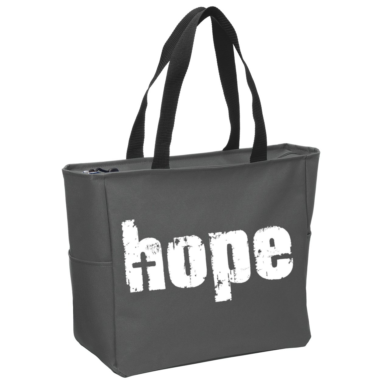 Hope Cross Christianity Zip Tote Bag