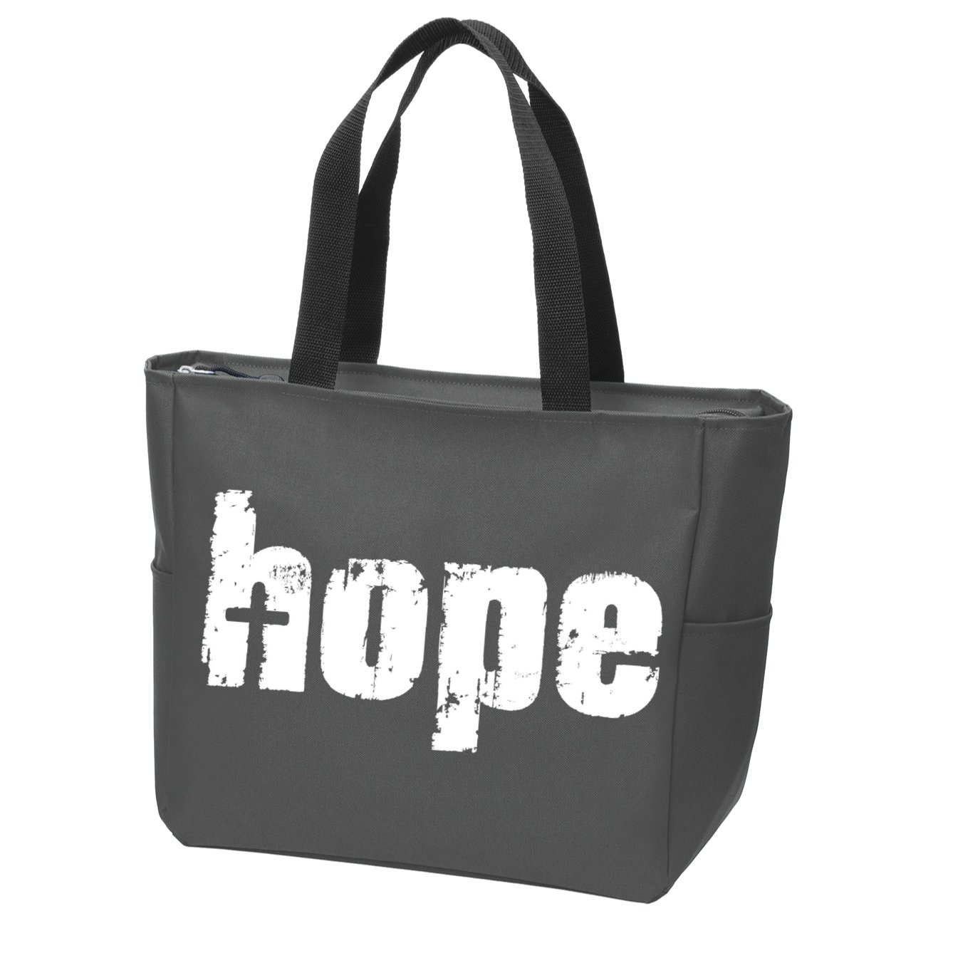 Hope Cross Christianity Zip Tote Bag