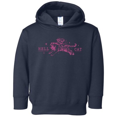 Hell Cat Cowgirl Riding Tiger Vintage Toddler Hoodie