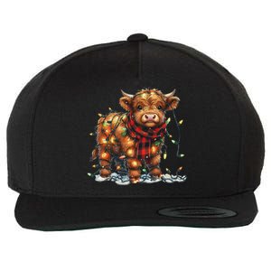 Highland Cow Christmas Xmas Santa Baby Wooly Farm Animal Wool Snapback Cap