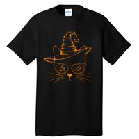 Halloween Cute Cat Comma La Kamala Harris Cute Cat Pumpkin Premium Tall T-Shirt