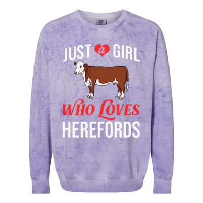 Hereford Cattle Cow Bull Beef Farm Colorblast Crewneck Sweatshirt