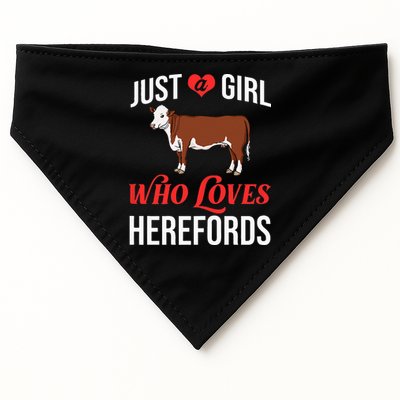 Hereford Cattle Cow Bull Beef Farm USA-Made Doggie Bandana