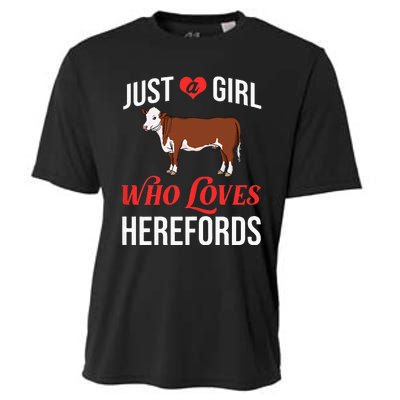 Hereford Cattle Cow Bull Beef Farm Cooling Performance Crew T-Shirt