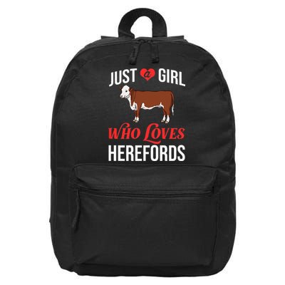 Hereford Cattle Cow Bull Beef Farm 16 in Basic Backpack