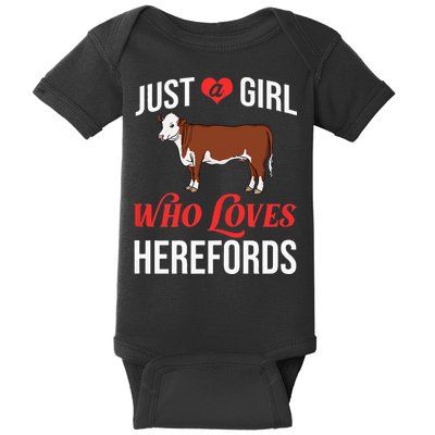 Hereford Cattle Cow Bull Beef Farm Baby Bodysuit