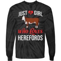 Hereford Cattle Cow Bull Beef Farm Tie-Dye Long Sleeve Shirt