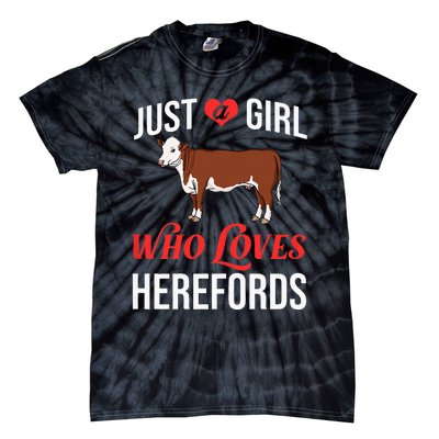 Hereford Cattle Cow Bull Beef Farm Tie-Dye T-Shirt