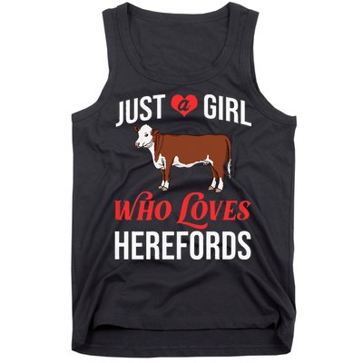 Hereford Cattle Cow Bull Beef Farm Tank Top
