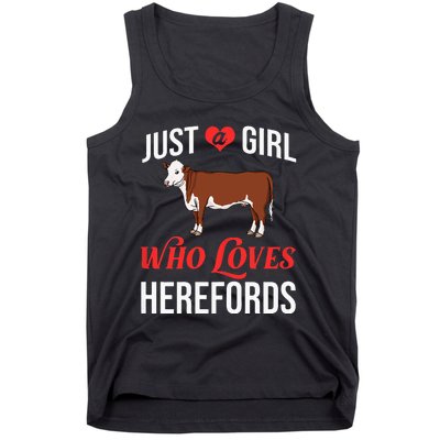 Hereford Cattle Cow Bull Beef Farm Tank Top