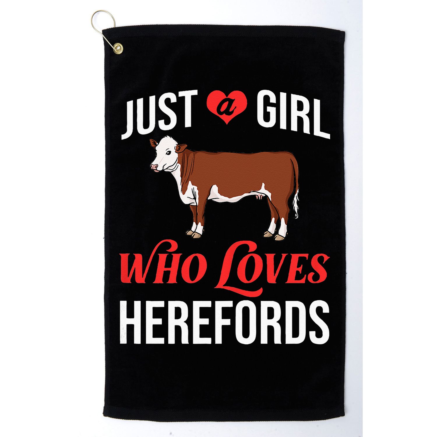 Hereford Cattle Cow Bull Beef Farm Golf Towel
