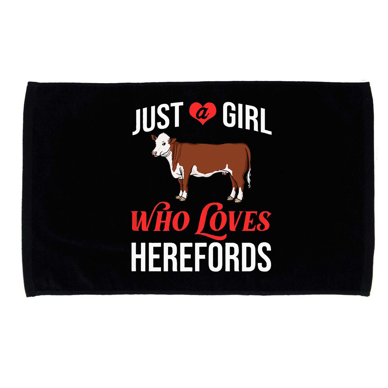 Hereford Cattle Cow Bull Beef Farm Microfiber Hand Towel