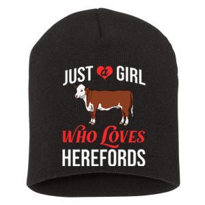 Hereford Cattle Cow Bull Beef Farm Short Acrylic Beanie