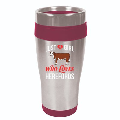 Hereford Cattle Cow Bull Beef Farm 16oz Travel Tumbler