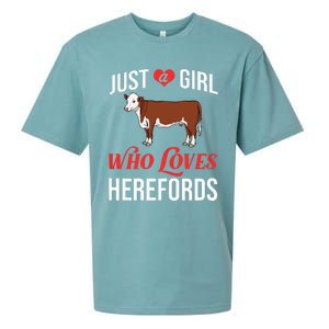 Hereford Cattle Cow Bull Beef Farm Sueded Cloud Jersey T-Shirt