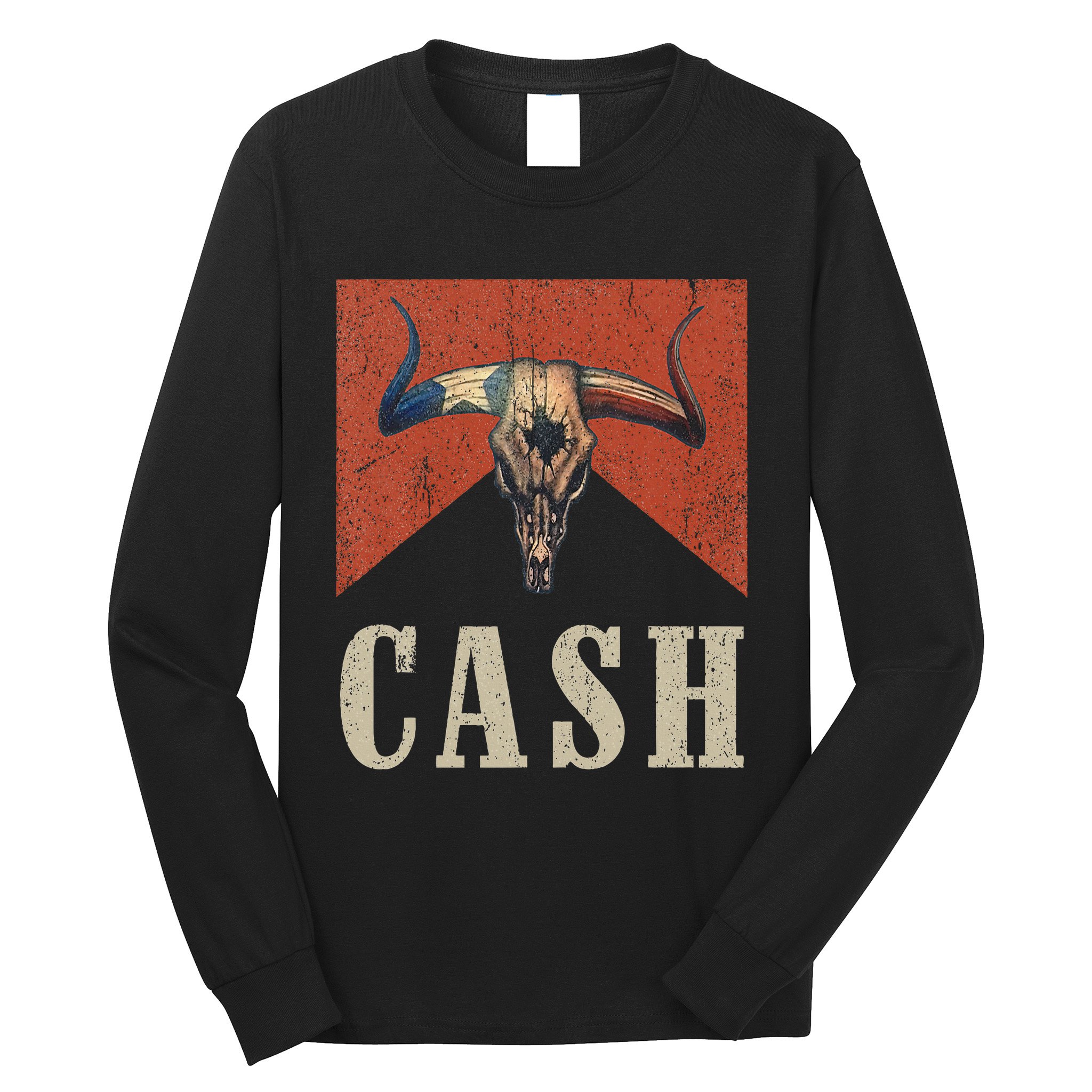 Howdy Cash Cowboy 90s Personalized Team Cash Family Outlaw Long Sleeve Shirt