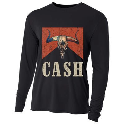 Howdy Cash Cowboy 90s Personalized Team Cash Family Outlaw Cooling Performance Long Sleeve Crew