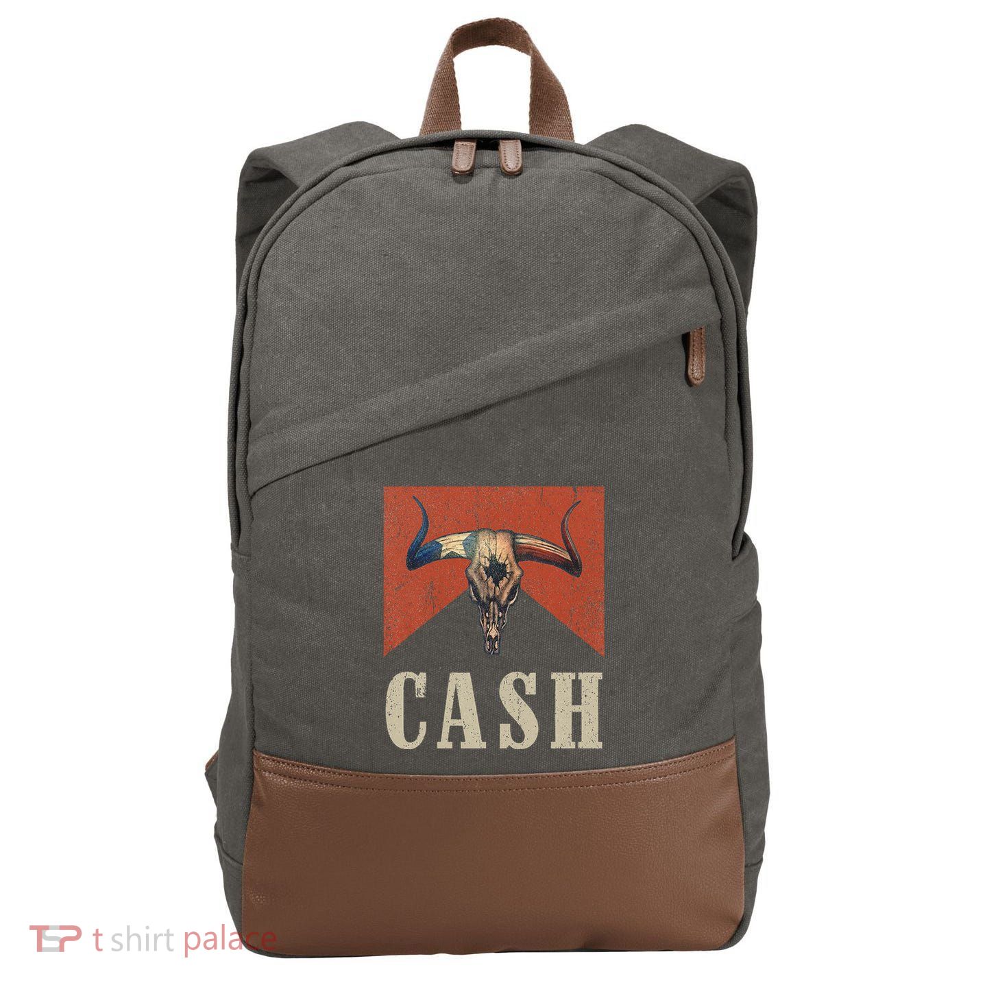 Howdy Cash Cowboy 90s Personalized Team Cash Family Outlaw Cotton Canvas Backpack