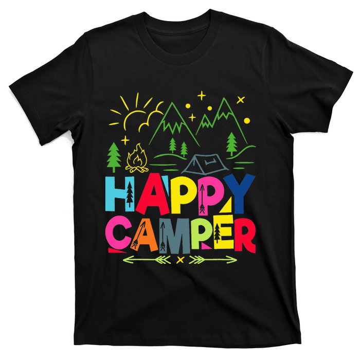 Happy Camper Camping funny vacation summer T-Shirt