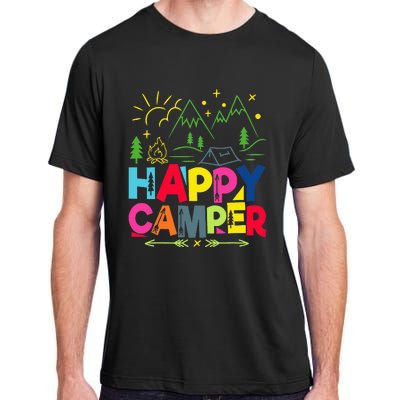 Happy Camper Camping funny vacation summer Adult ChromaSoft Performance T-Shirt