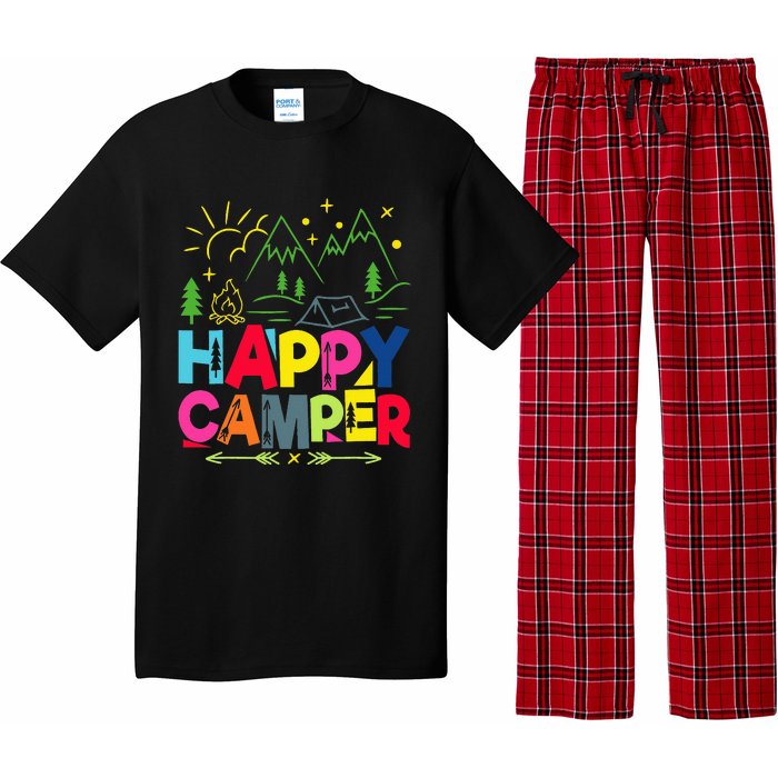 Happy Camper Camping funny vacation summer Pajama Set