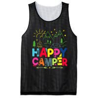 Happy Camper Camping funny vacation summer Mesh Reversible Basketball Jersey Tank