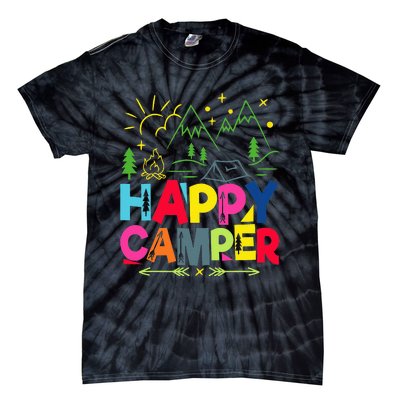 Happy Camper Camping funny vacation summer Tie-Dye T-Shirt