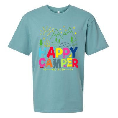 Happy Camper Camping funny vacation summer Sueded Cloud Jersey T-Shirt