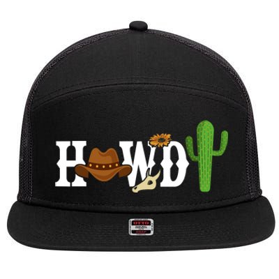 Howdy Cactus Country 7 Panel Mesh Trucker Snapback Hat