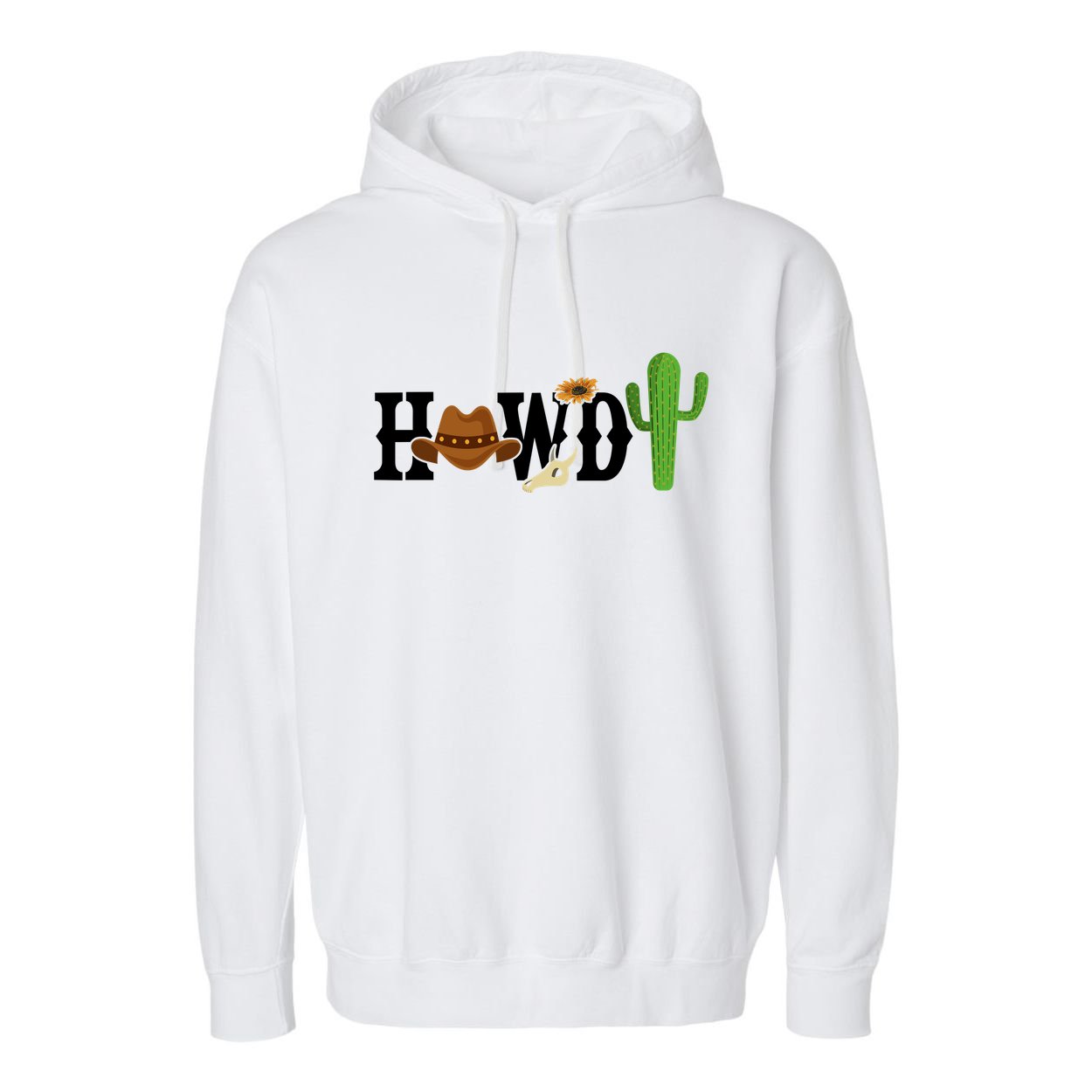 Howdy Cactus Country Garment-Dyed Fleece Hoodie