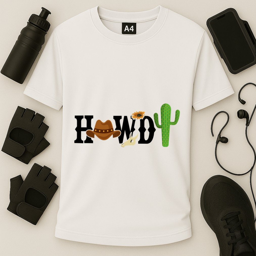 Howdy Cactus Country Cooling Performance Crew T-Shirt