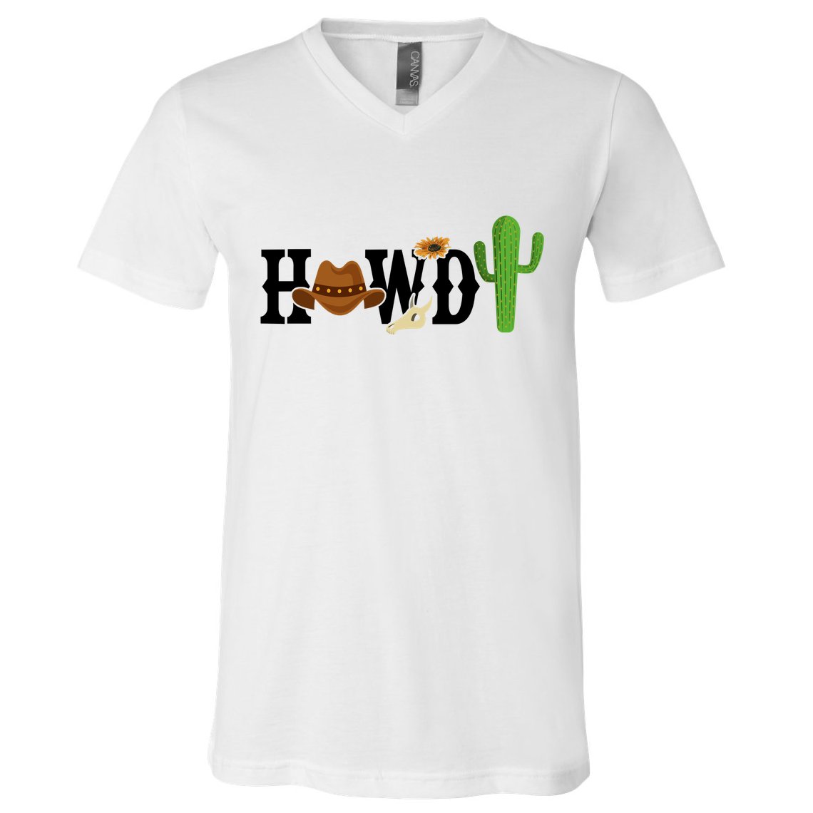 Howdy Cactus Country V-Neck T-Shirt