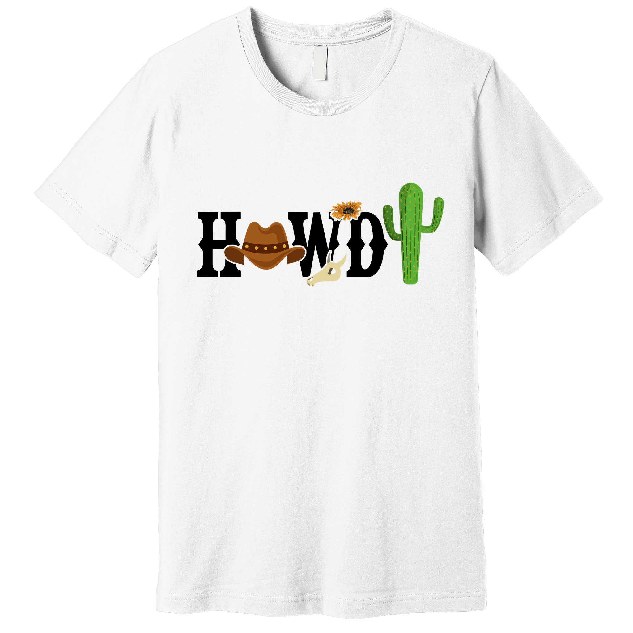 Howdy Cactus Country Premium T-Shirt