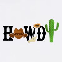 Howdy Cactus Country Ladies Long Sleeve Shirt
