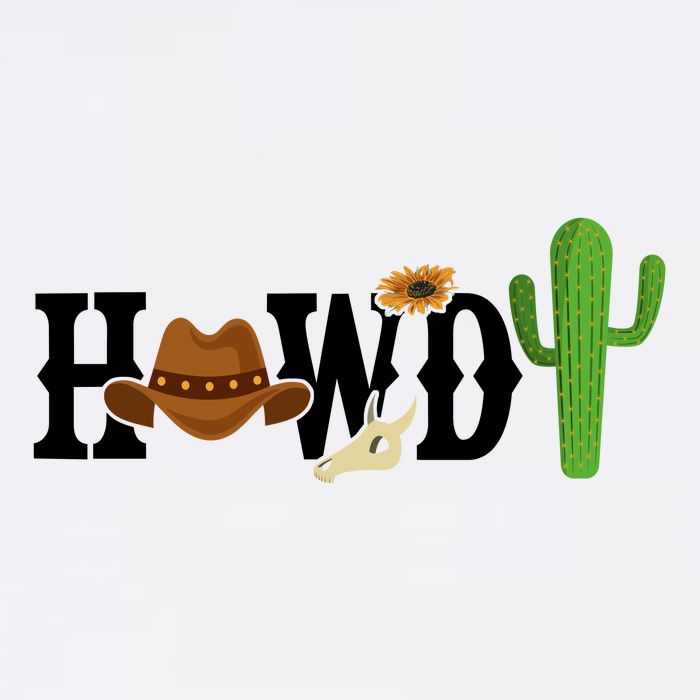 Howdy Cactus Country Ladies Long Sleeve Shirt