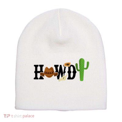 Howdy Cactus Country Short Acrylic Beanie