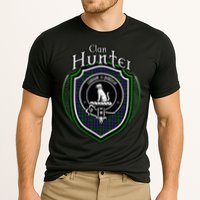 Hunter Clan Crest Scottish Clan Hunter Family Crest Badge Performance Shirt
