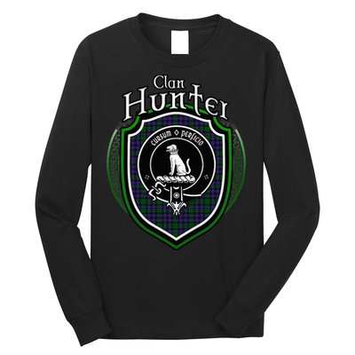 Hunter Clan Crest Scottish Clan Hunter Family Crest Badge Long Sleeve Shirt