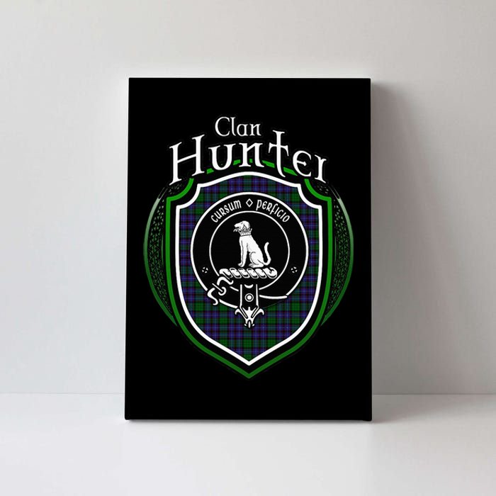 Hunter Clan Crest Scottish Clan Hunter Family Crest Badge Canvas