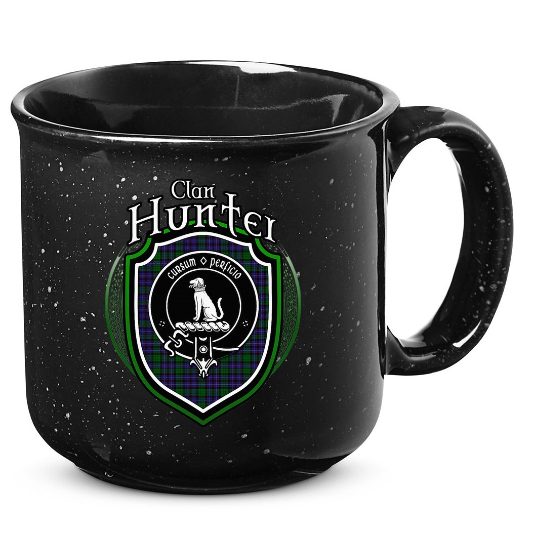 Hunter Clan Crest Scottish Clan Hunter Family Crest Badge 15oz Campfire Ceramic Mug