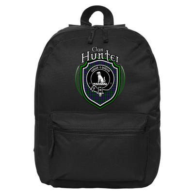 Hunter Clan Crest Scottish Clan Hunter Family Crest Badge 16 in Basic Backpack